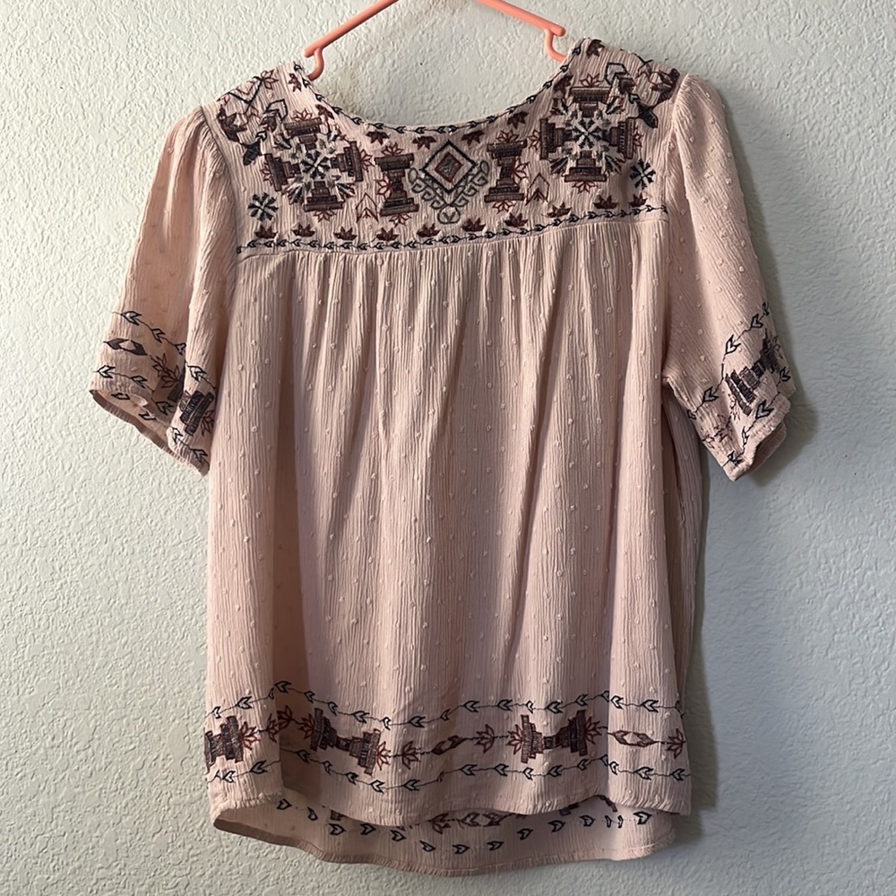 X small pink/western blouse
